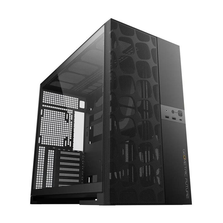 Geometric Future Model 5 Vent Zwart MidTower Behuizing, Computers en Software, Computerbehuizingen, Nieuw, Verzenden