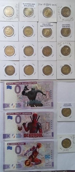 Europa. 2 Euro 2005/2026 (18 coins + 3 banknotes) (Zonder