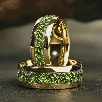 Luxe Groene Kristalstenen Ringen voor Mannen - 8mm Roestvrij, Verzenden, Nieuw