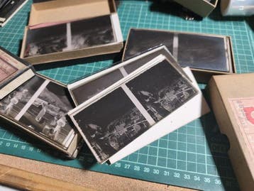 Lumière 45 placas de vidrio estereoscópicas Deportes, Alpes, Nieuw