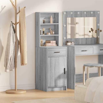 vidaXL buffetkast Grijs Sonoma 41 x 40 x 135 cm Bewerkt hout, Minder dan 50 cm, Verzenden, Nieuw, Minder dan 100 cm