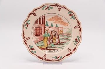 Creamware bord, rond 1800, Engeland - Aardewerk - 1750-1800