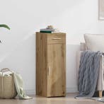 vidaXL Dressoir met lade Artisan Eiken 30 x 42,5 x 93 cm, Verzenden, Nieuw, Overige houtsoorten, Minder dan 50 cm