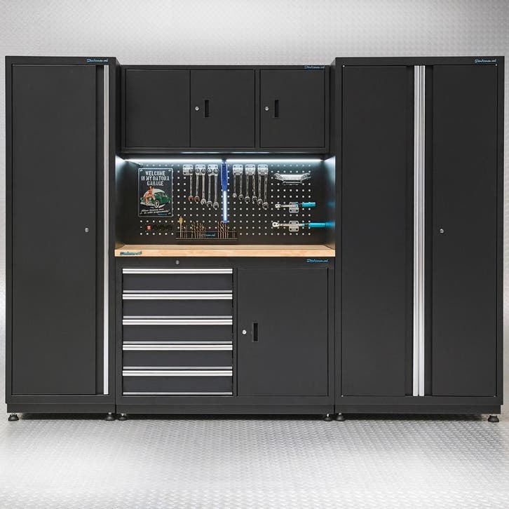 Datona Werkbank 120 cm met gereedschapskast, smalle, Doe-het-zelf en Verbouw, Werkbanken, Nieuw, Ophalen of Verzenden