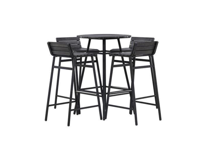 Barset - Sem - Zwart - 5 delig - The Outsider, Tuin en Terras, Tuinstoelen, Verzenden