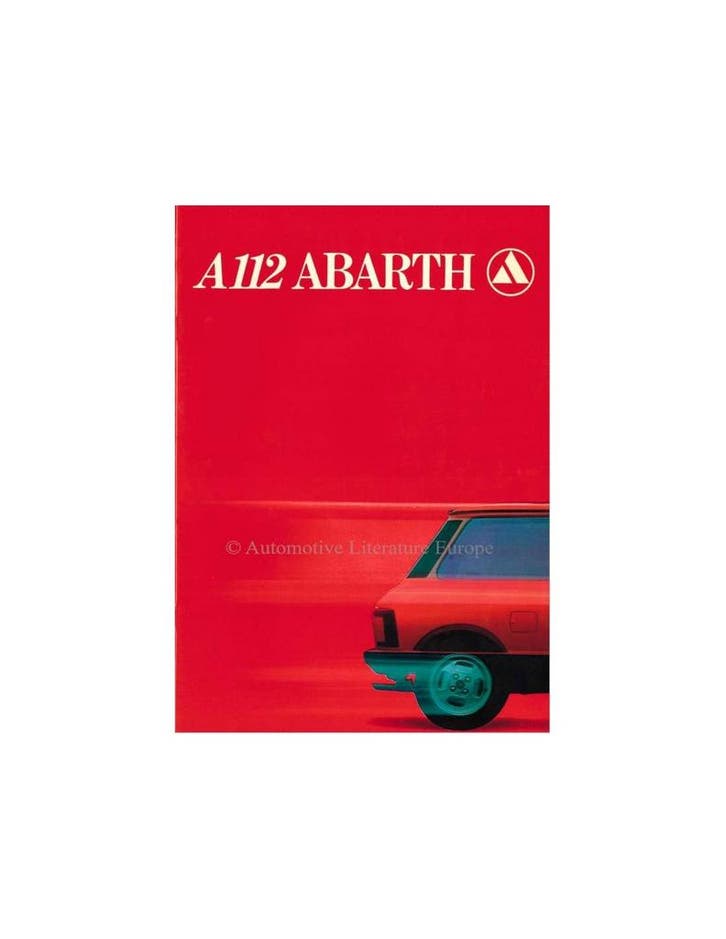 1980 AUTOBIANCHI A112 ABARTH BROCHURE FRANS, Boeken, Auto's | Folders en Tijdschriften