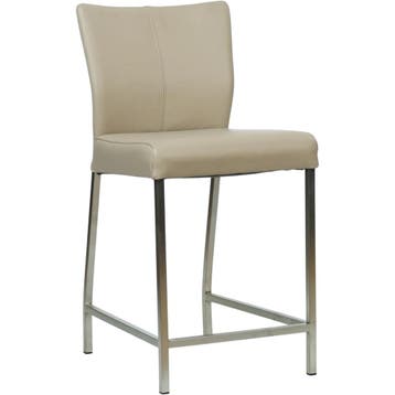 Leren barkruk Revolt laag - Toledo Mastic (taupe/bruin) -, Huis en Inrichting, Barkrukken, Nieuw, Leer, Ophalen of Verzenden, 90 cm of meer