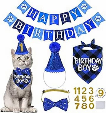 50-delige set Happy Cats met bordjes, bekertjes en servetten, Dieren en Toebehoren, Verzenden, Nieuw