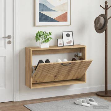vidaXL Wandgemonteerde Schoenkast HOORN 71 x 17 x 43 cm, Verzenden, Nieuw