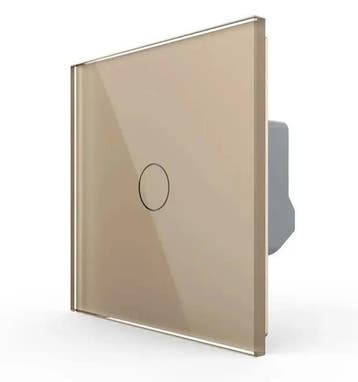 Livolo Touch Dimmer Wisselschakelaar | Goud | Glaspaneel |, Ophalen of Verzenden, Nieuw, Schakelaar