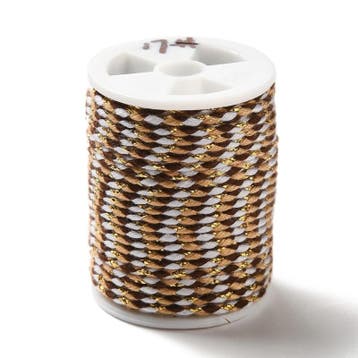 1 rol Metallic gevlochten koord – katoen/polyester mix –, Ophalen of Verzenden, Nieuw, Kraal