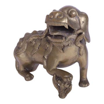 Chinese Wachtleeuw met Welp - Messing Foo Dog, Verzenden