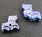 Bactrian Lapis Kraal Dierenvormige hanger - 27 mm (Zonder