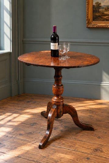 Bijzettafel - tilt-top tafeltje - Eik
