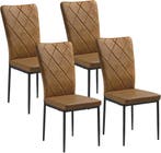 24goodz Set van 4 Eetkamerstoelen - Ergonomisch Ontwerp - Ro, Huis en Inrichting, Stoelen, Verzenden, Nieuw