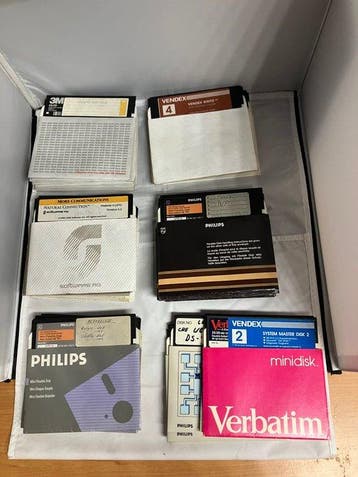 Philips, Verbatim ,3M ,Nashautec etc 5.25-inch floppy disks, Nieuw