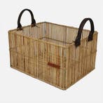 Wicked Rieten Fietsmand met leren hengsels slimit, Verzenden, Nieuw