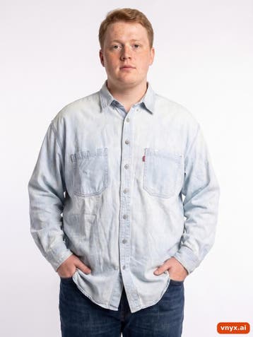 LEVI STRAUSS & CO. Casual overhemden Heren maat XL Blauw, Ophalen of Verzenden, Nieuw