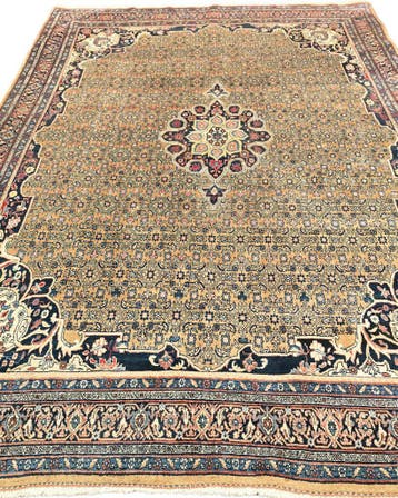 Perzisch tapijt Bidjar 340x230 wollen vloerkleed iran, Huis en Inrichting, Stoffering | Tapijten en Kleden, Perzisch tapijt handgeknoopt wollen vloerkleed iran handgeknoopt