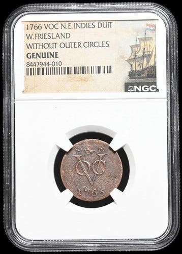 Nederlands-Indië, West-Friesland. VOC Duit 1766 (Zonder