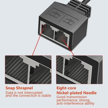 RJ45 Netwerk Splitter Adapter 1 Male naar 2 Female - CAT6/CA, Verzenden, Nieuw