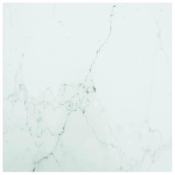 vidaXL Tafelblad 50x50 cm 6 mm gehard glas met marmeren, Verzenden, Nieuw