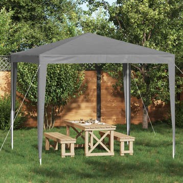 vidaXL Partytent 250 x 250 x 240 cm Lichtgrijs PE en staal, Verzenden, Nieuw, Partytent