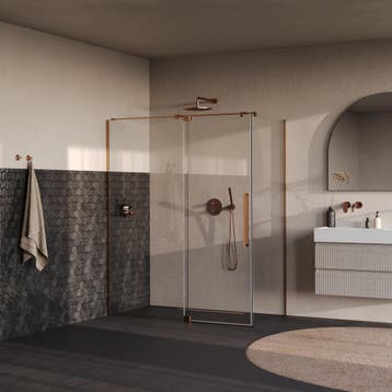 Brauer Stellar - Douchecabine met Draaideur - Helder Glas -, Doe-het-zelf en Verbouw, Sanitair, Ophalen of Verzenden, Nieuw, Rvs