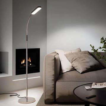 Vloerlamp Prisma LED, 5 lichtmodi, 12 W, dimbaar - zilver, Verzenden, Nieuw