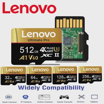 Lenovo Ultimate Pro Micro SDXC Kaart - 512GB, 4K UHD, V60, A, Verzenden, Nieuw
