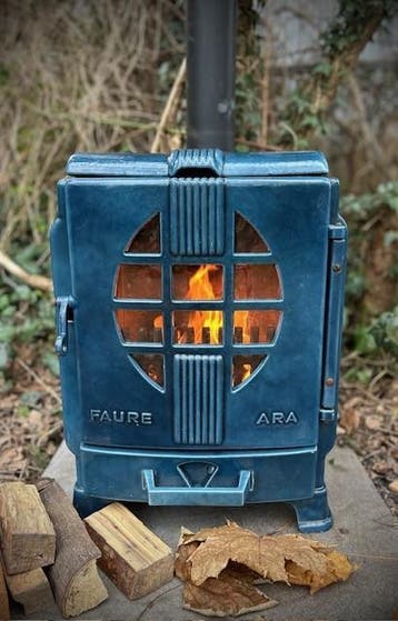 Groot aanbod klassieke Franse kachels art deco / vintage, Ophalen, Gebruikt, Houtkachel, Vrijstaand