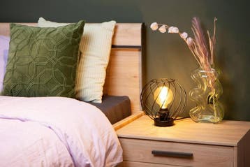 Lucide DANZA Tafellamp Ø 25 cm - 1xE27 - Zwart, Huis en Inrichting, Lampen | Tafellampen, Ophalen of Verzenden, Zo goed als nieuw