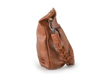 Manfield Schoudertas Cognac | ACTIE, Verzenden, Zo goed als nieuw