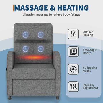 Elektrische Relaxfauteuil met Massage en Verwarmingsfunctie, Verzenden, Nieuw