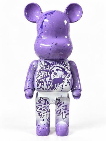 Daluxe Art - 1999 • XXL Pop Art Teddybear – 80 cm | Purple