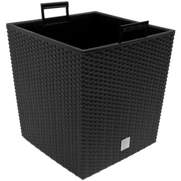 Wicker Bloem overpot met verwijderbare binnenpot Antracie..., Verzenden, Nieuw