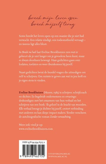 Breek me heel 9789493465152 Eveline Broekhuizen, Boeken, Verzenden, Zo goed als nieuw, Eveline Broekhuizen