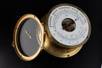 Vintage Schatz Compensated Precision Barometer & Thermometer