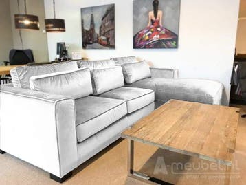Loungebank Amsterdam - loungebanken - Wit, Huis en Inrichting, Banken | Bankstellen, Nieuw, Stof