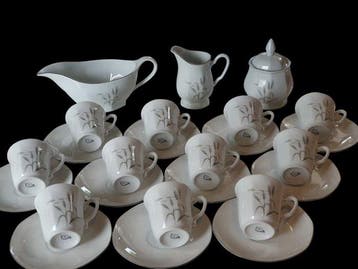 Porcelaine de Sologne - Koffieservies (27) - Porselein, Antiek en Kunst