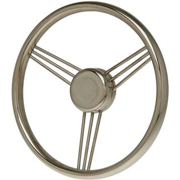 Rvs Stuurwiel Boot 340mm 3x3 Spaaks, Ophalen of Verzenden, Nieuw