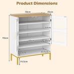 LIVSK Schoenenkast - Verstelbare Planken - Gaasdeuren met Ma, Huis en Inrichting, Kasten | Buffetkasten, Verzenden, Nieuw