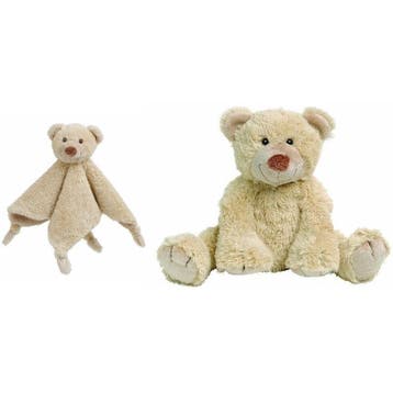 Happy Horse Boogy beer - knuffeldoekje en knuffel - beige, Verzenden, Nieuw