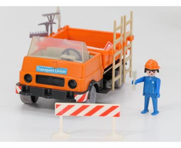 Playmobil 3203 auto wegonderhoud compleet #9587 (grootspoor), Ophalen of Verzenden, Gebruikt, Overige typen