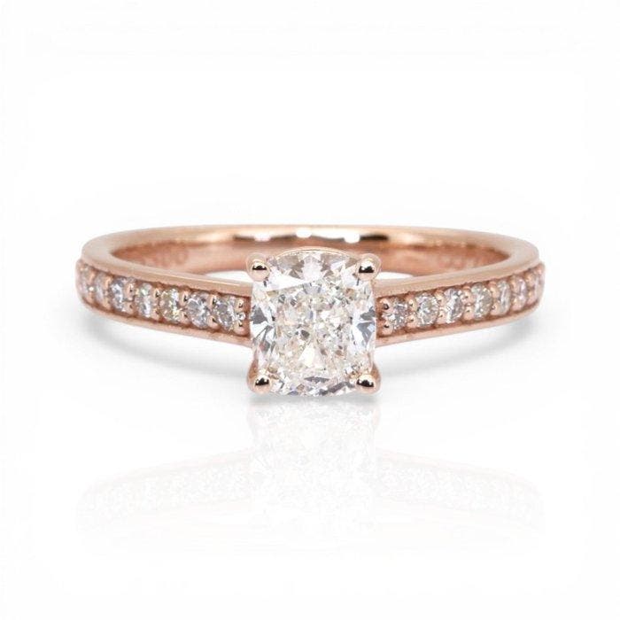 Ring - 18 karaat Roségoud - 1.28ct. tw. Diamant (Natuurlijk), Sieraden, Tassen en Uiterlijk, Ringen