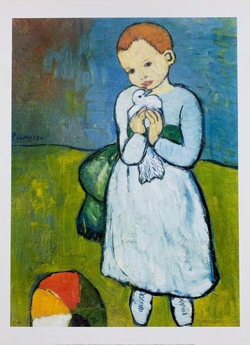 Pablo Picasso - Child with Dove - Kind mit Taube - Artprint
