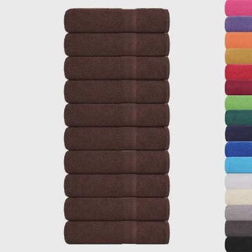 10-Pack Luxe Bruine Badhanddoeken 100x150cm 360g/m² 100% Kat, Huis en Inrichting, Badkamer | Badtextiel en Accessoires, Verzenden