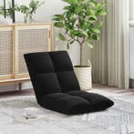 vidaXL Vloerstoel Zwart 50 x 61 x 57 cm Fluweel, Huis en Inrichting, Stoelen, Verzenden, Nieuw, Zwart
