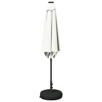 vidaXL Tuinparasol met LED-lampen en voet 2,7 x 2,7 m, Verzenden, Nieuw, 2 tot 3 meter