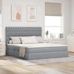 vidaXL Opslag bed met matras Lichtgrijs 160 x 200 cm, Huis en Inrichting, Slaapkamer | Bedden, Verzenden, Nieuw, Stof